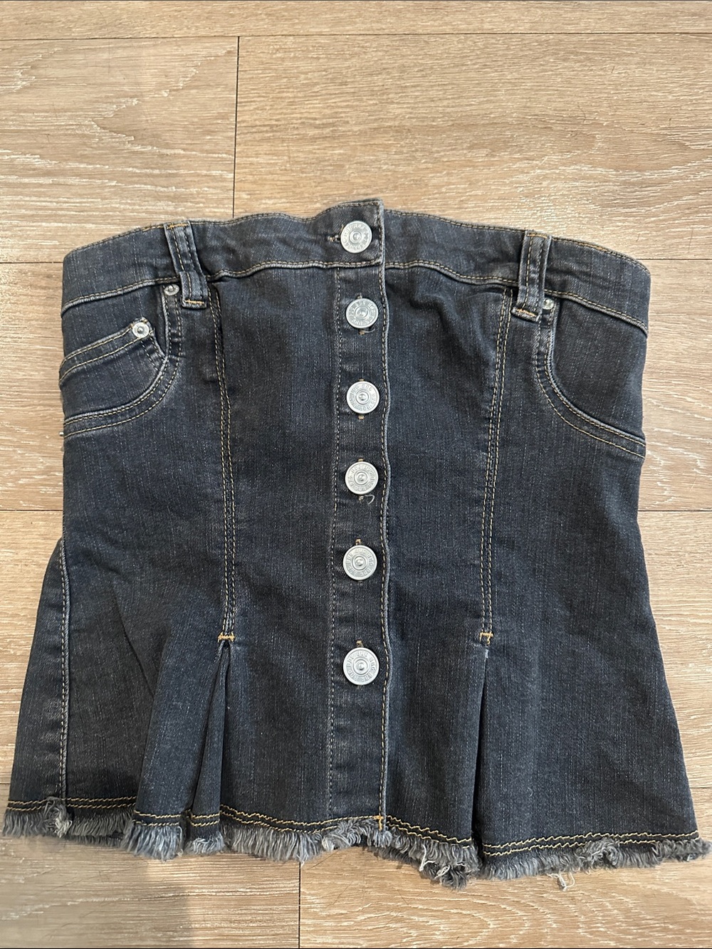 Urban Outfitters BDG Dark Wash Denim Corset Button-Front Size Small